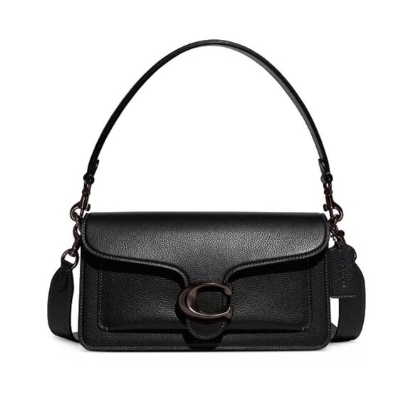 Coach Handbags - NWT Coach Tabby 26 Black Pebbled Leather Shoulder Bag Gunmetal Hardware CH857